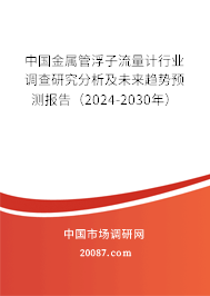 中国金属管浮子流量计行业调查研究分析及未来趋势预测报告（2024-2030年）