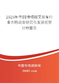 2025年中国伸缩臂叉装车行业市场调查研究与发展前景分析报告 2025年中国伸缩臂叉装车行业市场调查研究与发展前景分析报告