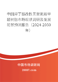 中国异丁醇改性三聚氰胺甲醛树脂市场现状调研及发展前景预测报告（2024-2030年）