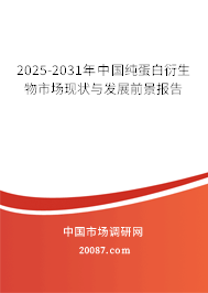 2025-2031年中国纯蛋白衍生物市场现状与发展前景报告 2025-2031年中国纯蛋白衍生物市场现状与发展前景报告