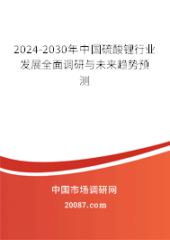 2024-2030年中国硫酸锂行业发展全面调研与未来趋势预测