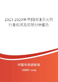 2023-2029年中国泡沫灭火剂行业现状及前景分析报告