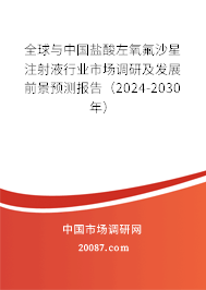 全球与中国盐酸左氧氟沙星注射液行业市场调研及发展前景预测报告（2024-2030年）