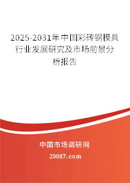 2025-2031年中国彩砖钢模具行业发展研究及市场前景分析报告 2025-2031年中国彩砖钢模具行业发展研究及市场前景分析报告