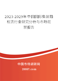 2023-2029年中国国际集装箱租赁行业研究分析与市场前景报告