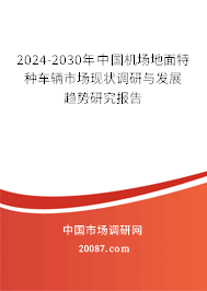 2024-2030年中国机场地面特种车辆市场现状调研与发展趋势研究报告