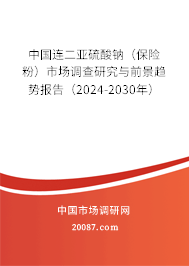 中国连二亚硫酸钠（保险粉）市场调查研究与前景趋势报告（2024-2030年）