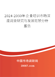 2024-2030年企业培训市场深度调查研究与发展前景分析报告