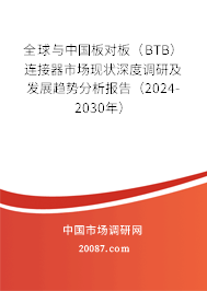 全球与中国板对板（BTB）连接器市场现状深度调研及发展趋势分析报告（2024-2030年）