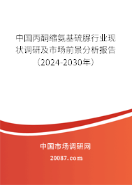 中国丙酮缩氨基硫脲行业现状调研及市场前景分析报告（2024-2030年）