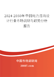 2024-2030年中国电力咨询设计行业市场调研与趋势分析报告