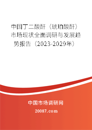 中国丁二酸酐（琥珀酸酐）市场现状全面调研与发展趋势报告（2023-2029年）