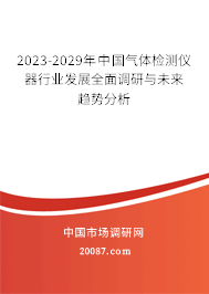 2023-2029年中国气体检测仪器行业发展全面调研与未来趋势分析