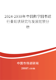 2024-2030年中国数字图书馆行业现状研究与发展前景分析