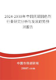 2024-2030年中国无醛固色剂行业研究分析与发展趋势预测报告