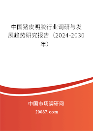 中国猪皮明胶行业调研与发展趋势研究报告（2024-2030年）