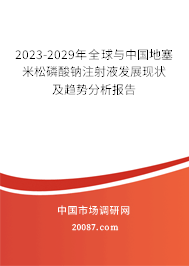 2023-2029年全球与中国地塞米松磷酸钠注射液发展现状及趋势分析报告