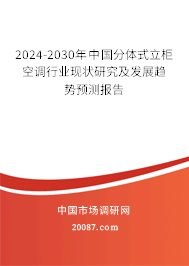 2024-2030年中国分体式立柜空调行业现状研究及发展趋势预测报告