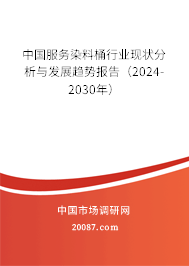 中国服务染料桶行业现状分析与发展趋势报告（2024-2030年）