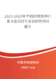 2023-2029年中国腐植酸钾行业深度调研与发展趋势预测报告