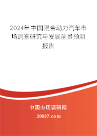 2024年中国混合动力汽车市场调查研究与发展前景预测报告