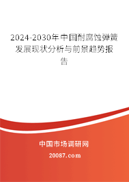 2024-2030年中国耐腐蚀弹簧发展现状分析与前景趋势报告