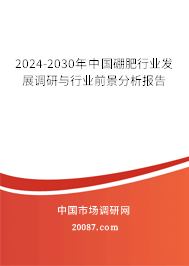 2024-2030年中国硼肥行业发展调研与行业前景分析报告