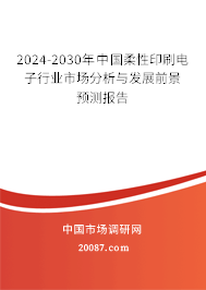 2024-2030年中国柔性印刷电子行业市场分析与发展前景预测报告