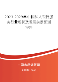 2023-2029年中国私人银行服务行业现状及发展前景预测报告