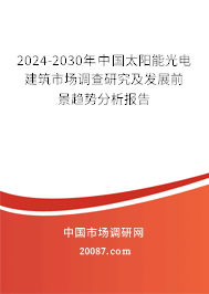 2024-2030年中国太阳能光电建筑市场调查研究及发展前景趋势分析报告