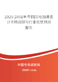 2025-2031年中国压电加速度计市场调研与行业前景预测报告 2025-2031年中国压电加速度计市场调研与行业前景预测报告