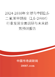 2024-2030年全球与中国2,6-二氟苯甲酰胺（2,6-DFAM）行业发展全面调研与未来趋势预测报告