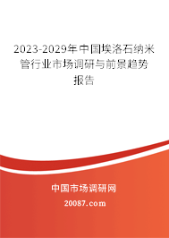 2023-2029年中国埃洛石纳米管行业市场调研与前景趋势报告