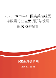 2023-2029年中国奥美拉唑肠溶胶囊行业全面调研与发展趋势预测报告