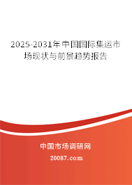 2025-2031年中国国际集运市场现状与前景趋势报告 2025-2031年中国国际集运市场现状与前景趋势报告
