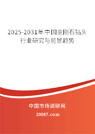 2025-2031年中国金刚石钻头行业研究与前景趋势 2025-2031年中国金刚石钻头行业研究与前景趋势