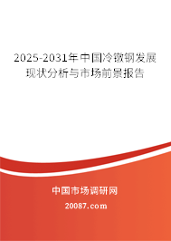 2025-2031年中国冷镦钢发展现状分析与市场前景报告 2025-2031年中国冷镦钢发展现状分析与市场前景报告
