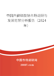 中国六偏磷酸钠市场调研与发展前景分析报告（2024年）