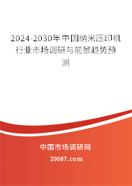 2024-2030年中国纳米压印机行业市场调研与前景趋势预测