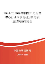 2024-2030年中国生产力促进中心行业现状调研分析与发展趋势预测报告