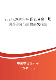 2024-2030年中国铁合金市场调查研究与前景趋势报告