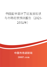 中国亚甲基环丁烷发展现状与市场前景预测报告(2025-2031年) 中国亚甲基环丁烷发展现状与市场前景预测报告(2025-2031年)