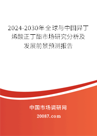 2024-2030年全球与中国异丁烯酸正丁酯市场研究分析及发展前景预测报告