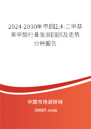 2024-2030年中国2,4-二甲基苯甲酸行业发展回顾及走势分析报告