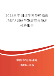 2025年中国维生素类药物市场现状调研与发展前景预测分析报告 2025年中国维生素类药物市场现状调研与发展前景预测分析报告
