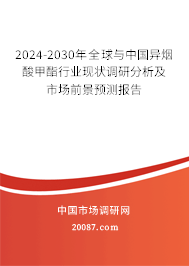 2024-2030年全球与中国异烟酸甲酯行业现状调研分析及市场前景预测报告