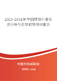 2025-2031年中国锥管行业现状分析与前景趋势预测报告 2025-2031年中国锥管行业现状分析与前景趋势预测报告