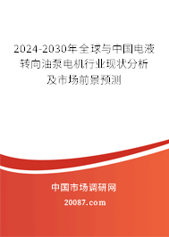 2024-2030年全球与中国电液转向油泵电机行业现状分析及市场前景预测