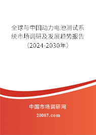 全球与中国动力电池测试系统市场调研及发展趋势报告（2024-2030年）