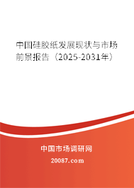 中国硅胶纸发展现状与市场前景报告(2025-2031年) 中国硅胶纸发展现状与市场前景报告(2025-2031年)